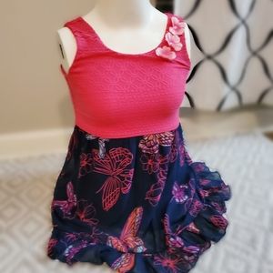 Pink and navy sundress